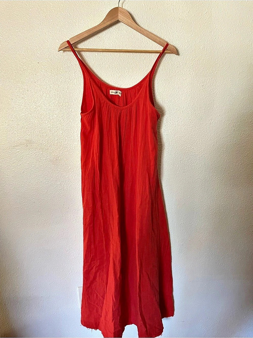 Natural Life Cotton Gauzy Red Maxi Dress Size XS Like New Boho Comfort